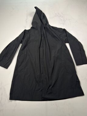 Jaeger Black Rain Poncho 2010s Minimalist - Womens One Size